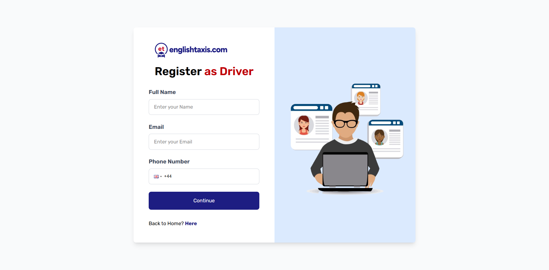 English Taxis Durham Driver register